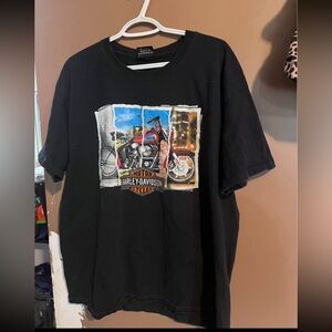 Authentic Harley-Davidson Black Tee with Motorcycle Graphic